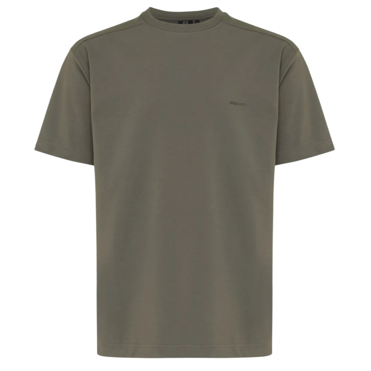Genti Relaxed Fit T-shirt Donker Groen