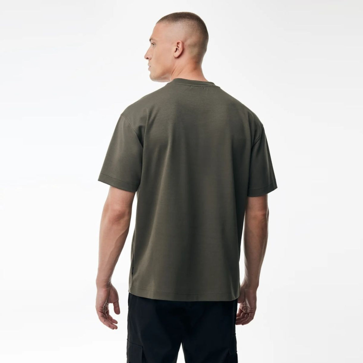 Genti Relaxed Fit T-shirt Donker Groen