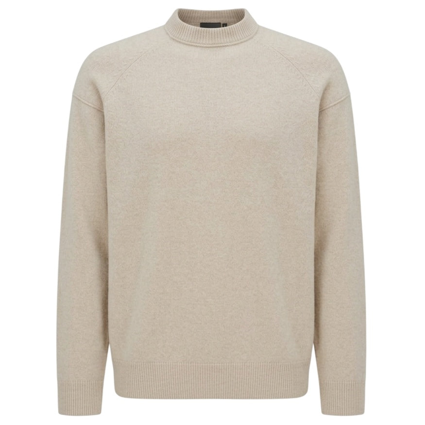 Genti Relaxed Wool Blend Sweater Beige