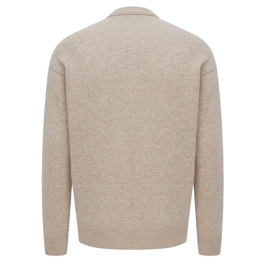 Genti Relaxed Wool Blend Sweater Beige