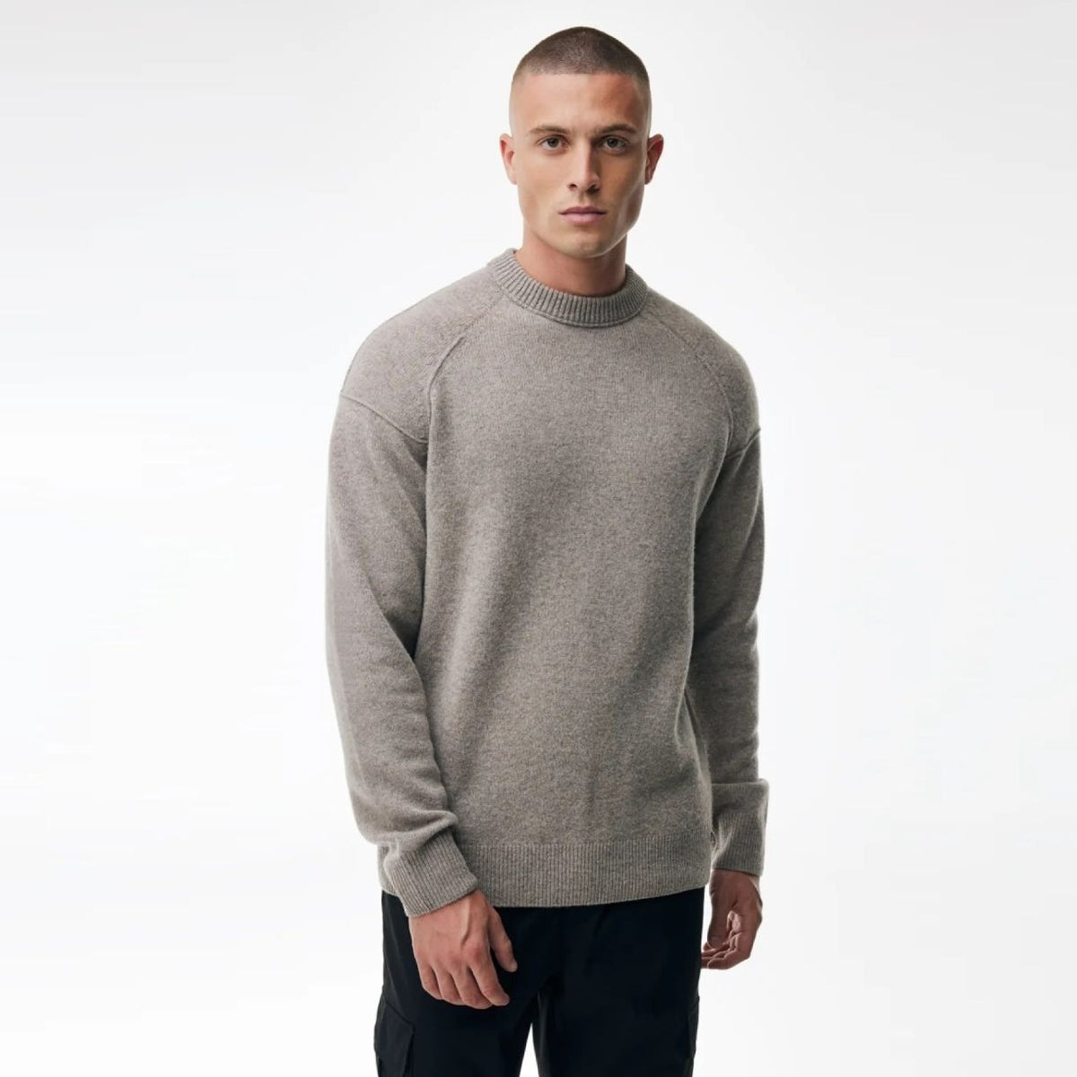 Genti Relaxed Wool Blend Sweater Bruin
