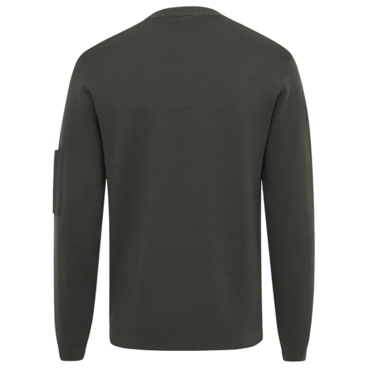 Genti Round Pocket Sweater Donker Groen