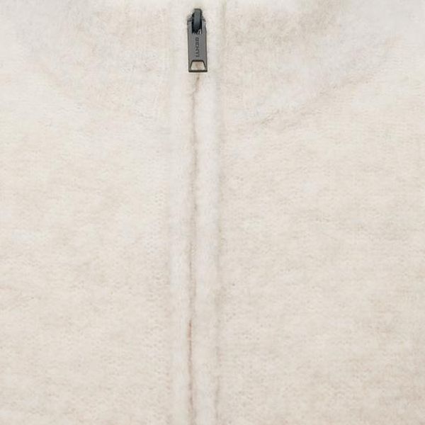 Genti Turtle Monogram Half Zip Sweater Off White