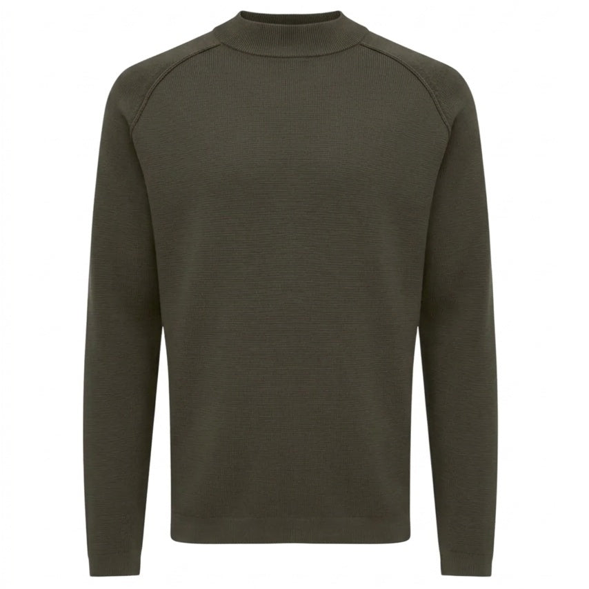 Genti Turtle Sweater Donker Groen