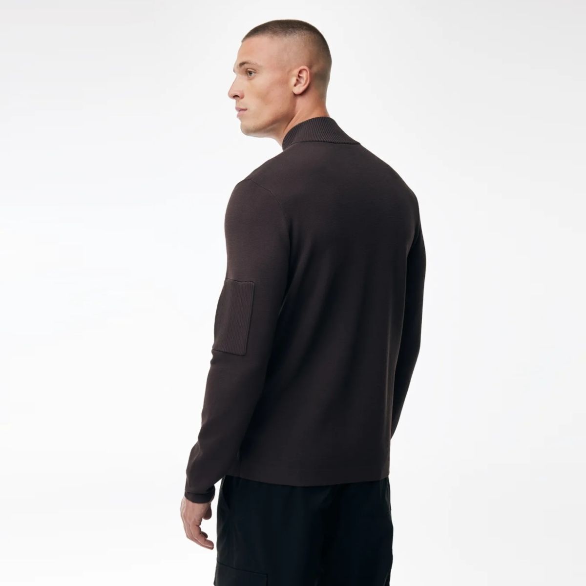 Genti Turtle Zip Sweater Bordeaux