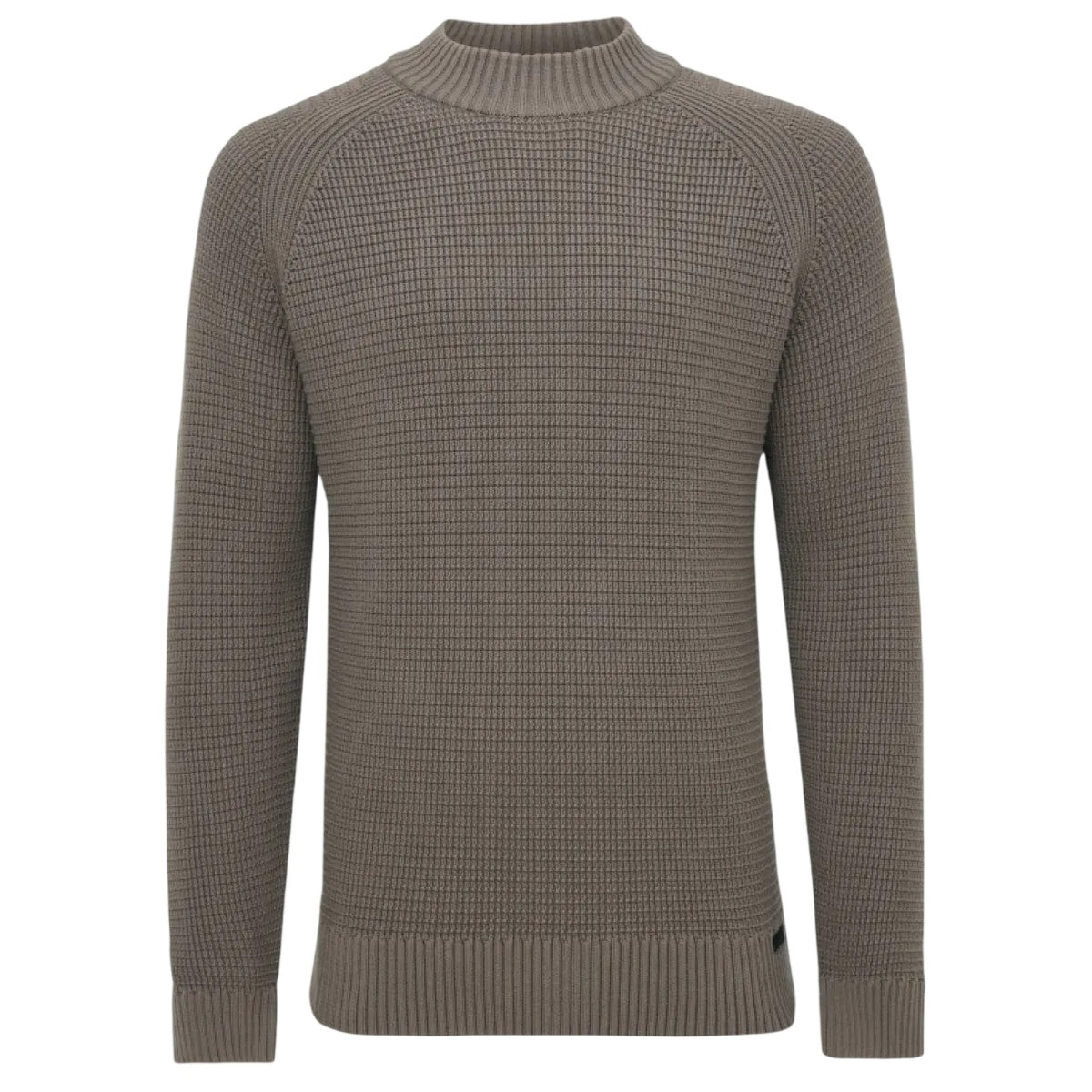 Genti Waffle Turtle Sweater Bruin