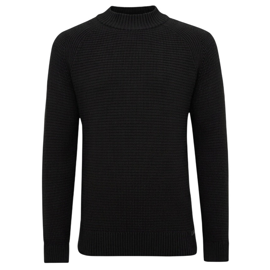 Genti Waffle Turtle Sweater Zwart