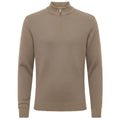 Gentiluomo Cable Turtle Zip Sweater Bruin