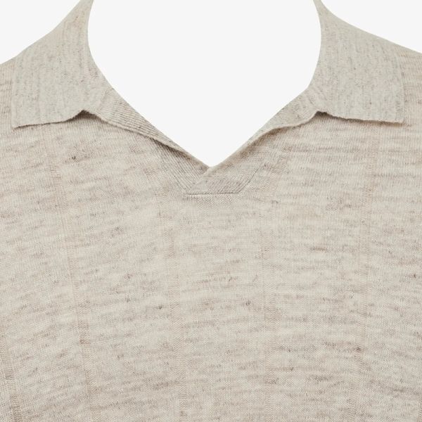 Gentiluomo No Buttons Polo Beige