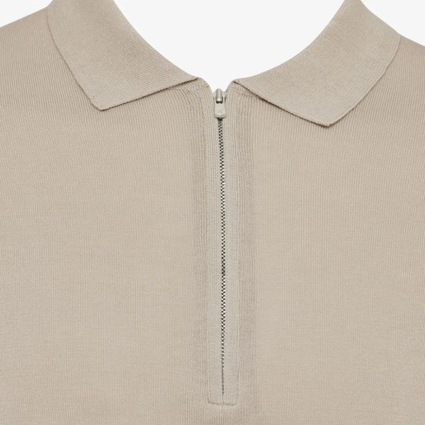 Gentiluomo Zip Polo Beige