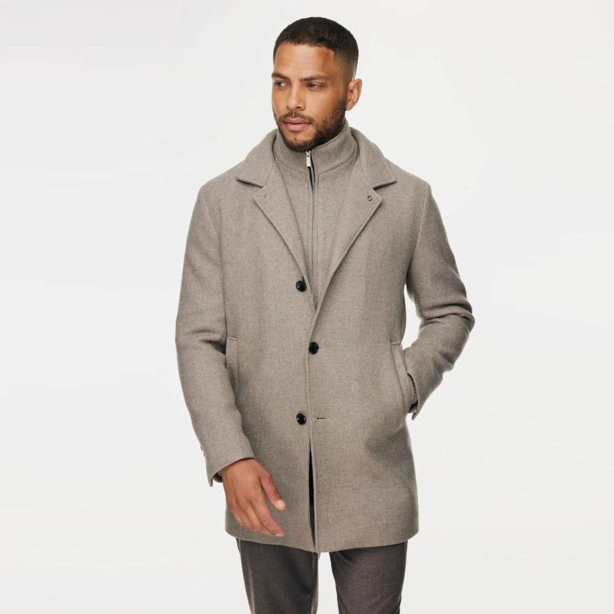 Gentiluomo Maurizio Mantel Jas Beige