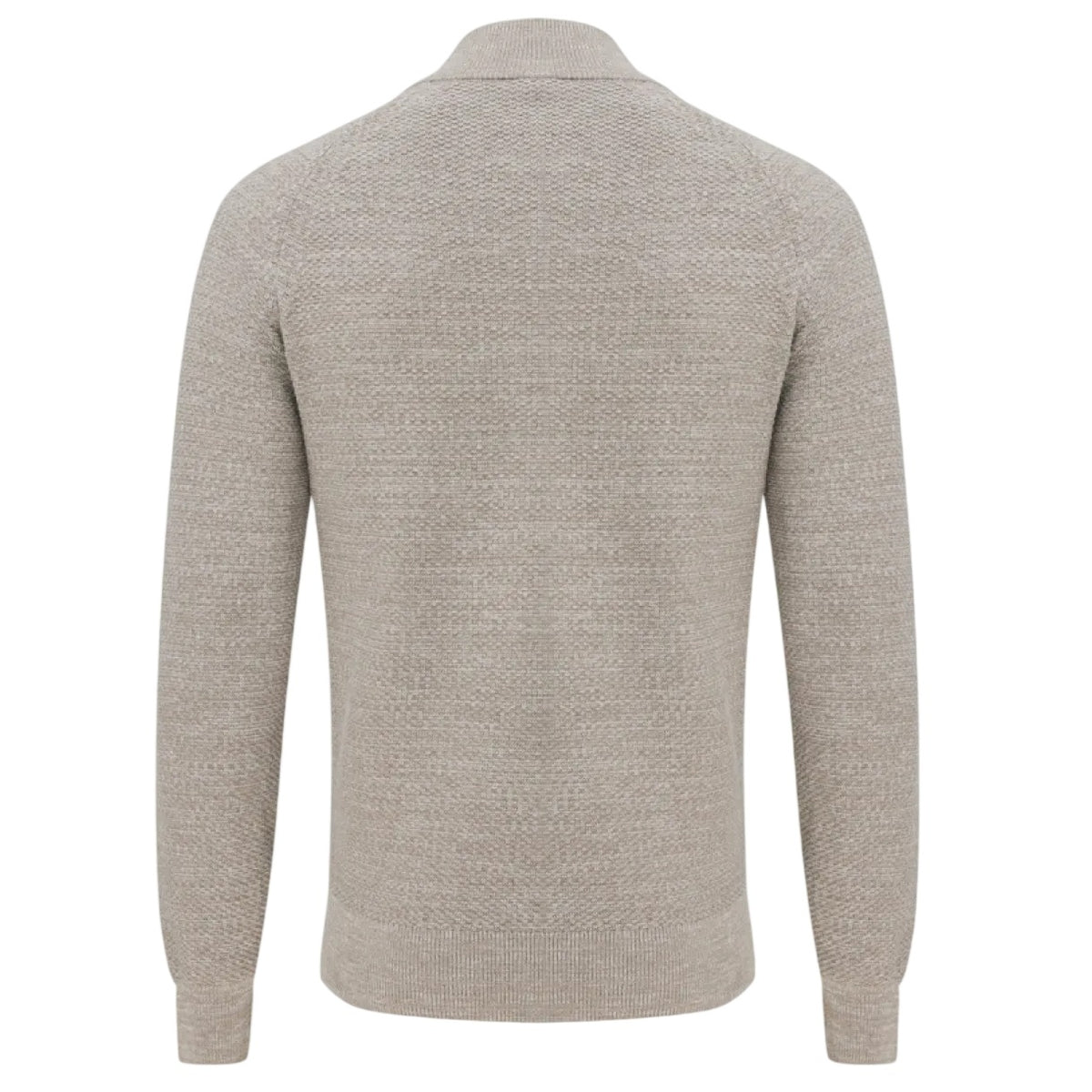 Gentiluomo Structured Turtle Zip Sweater Beige