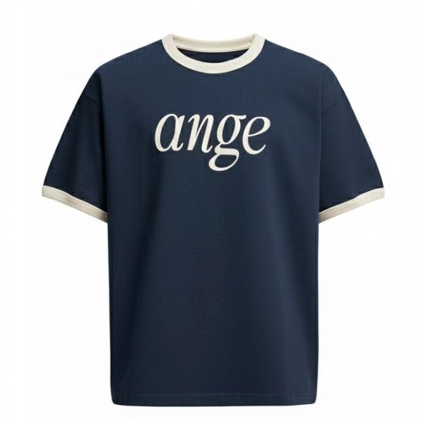 ANGE Projects Contrast T-shirt Navy