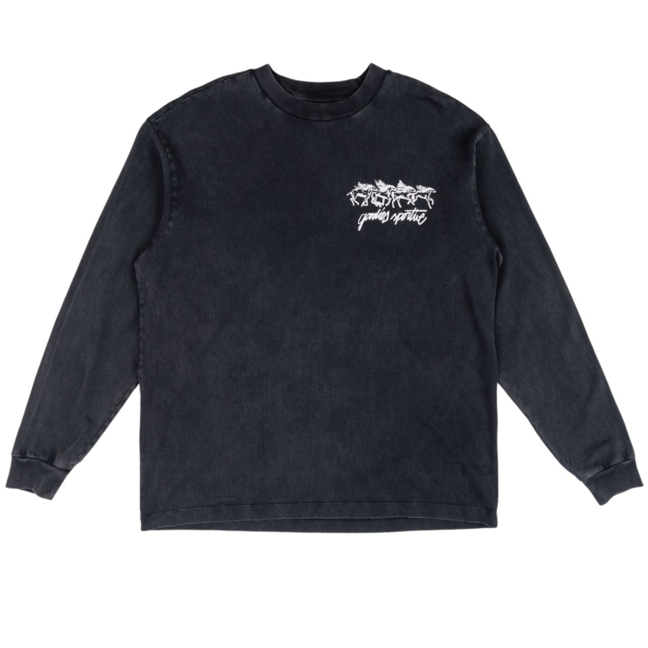 Goodies Sportive Les Chevaux Sauvages Longsleeve T-shirt Antraciet