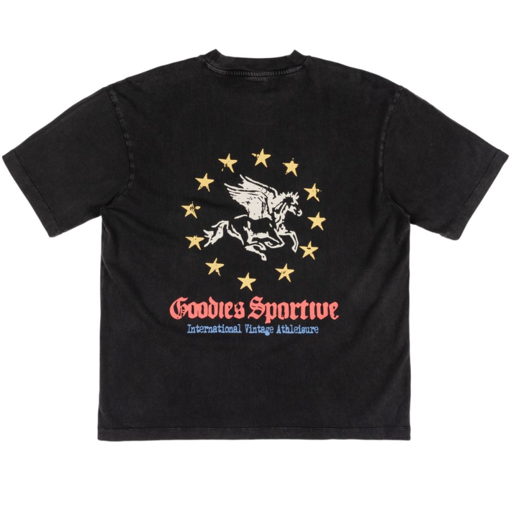 Goodies Sportive Pegasus Union T-shirt Zwart