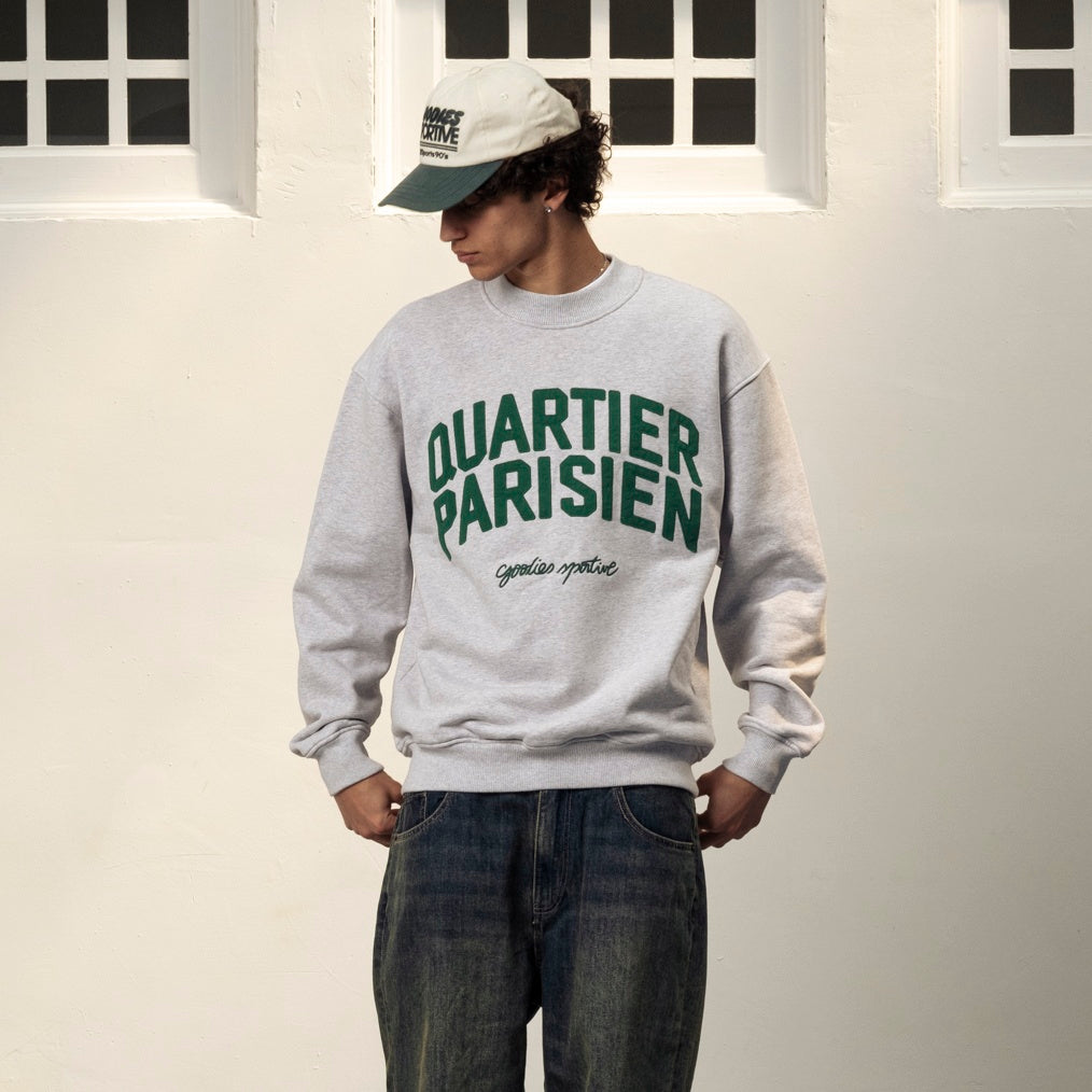 Goodies Sportive Quartier Parisien Vigore Sweater Grijs