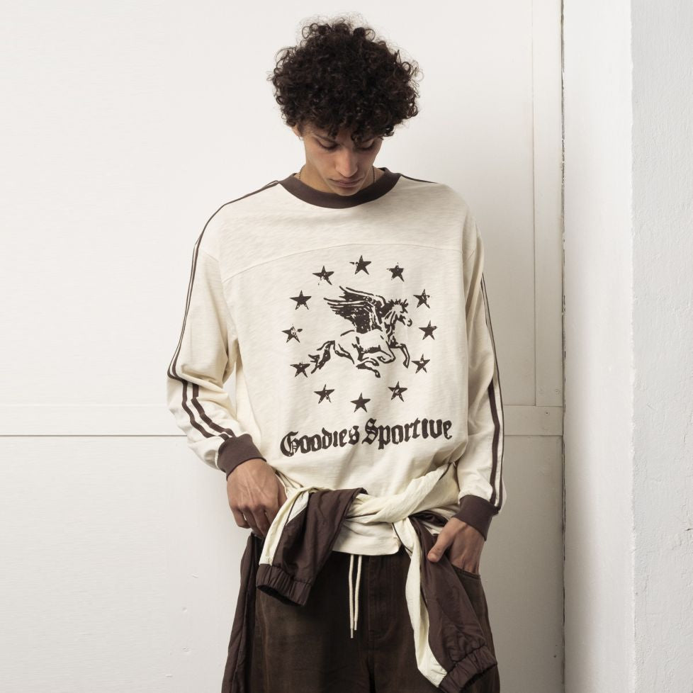Goodies Sportive Sporty 80's Longsleeve T-shirt Off White