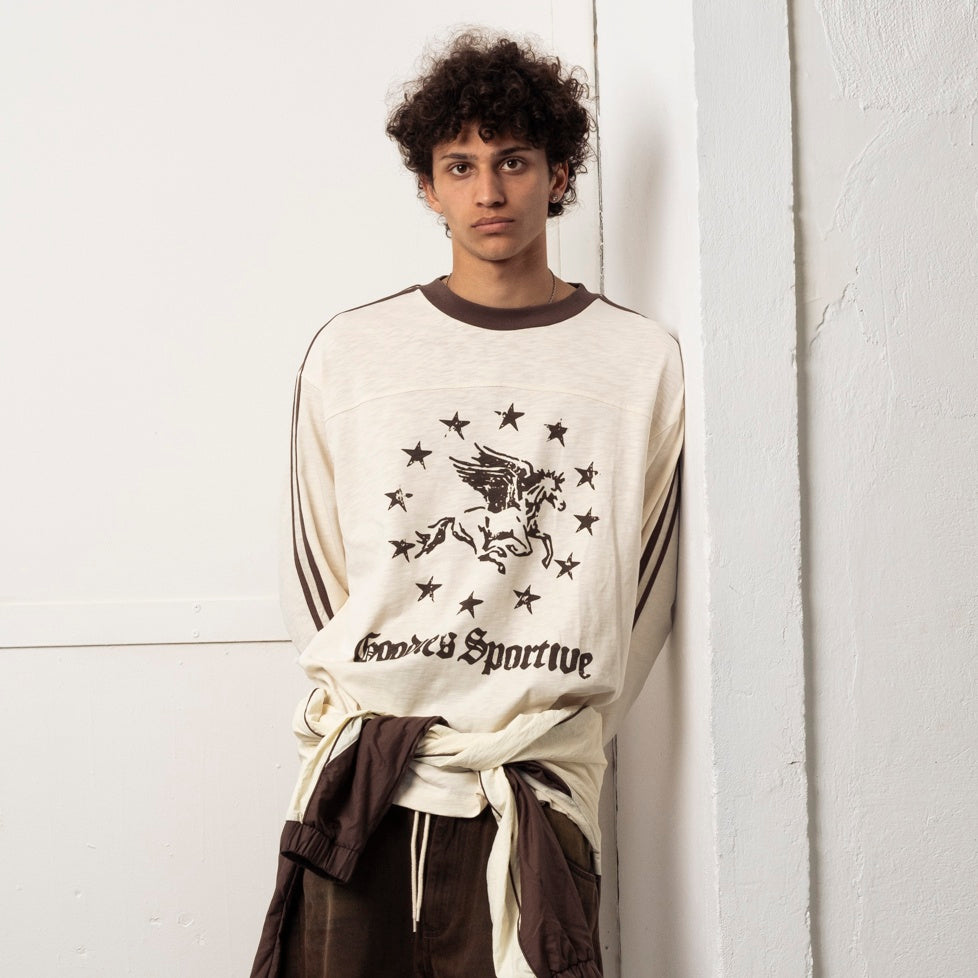 Goodies Sportive Sporty 80's Longsleeve T-shirt Off White