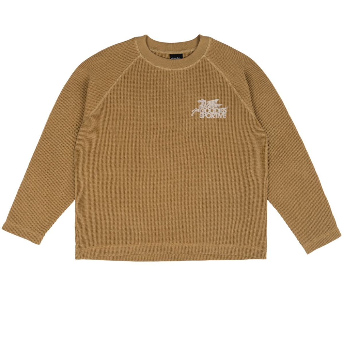Goodies Sportive Waffle Longsleeve T-shirt Donker Groen
