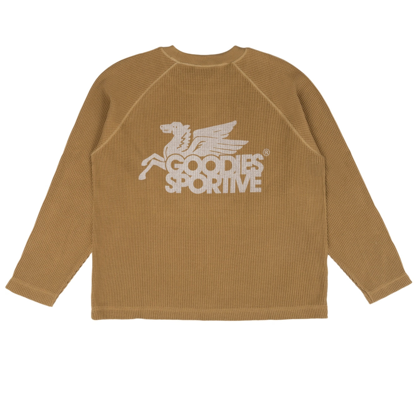 Goodies Sportive Waffle Longsleeve T-shirt Donker Groen