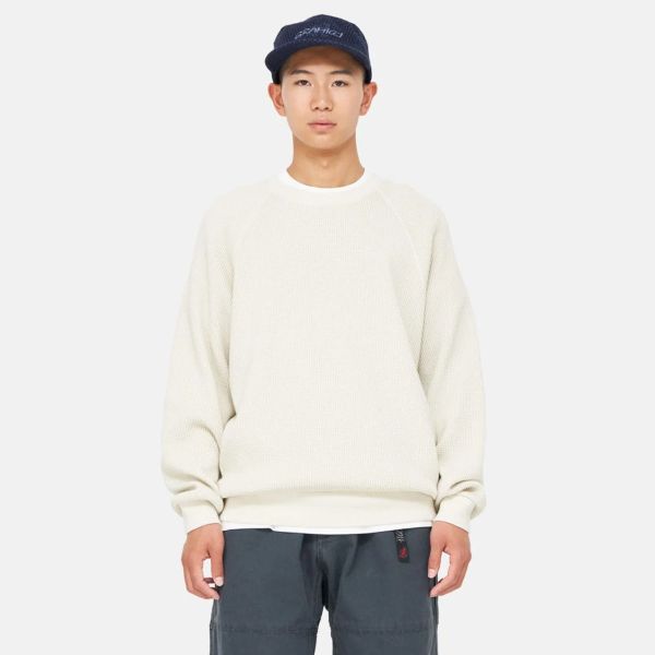 Gramicci Waffle Sweater Off White