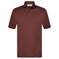 Gran Sasso Interlock Cotton Polo Donker Bruin
