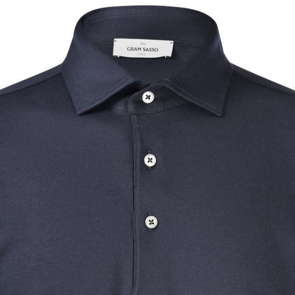 Gran Sasso Interlock Cotton Polo Navy