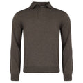 Gran Sasso Knitted Longsleeve Polo Bruin