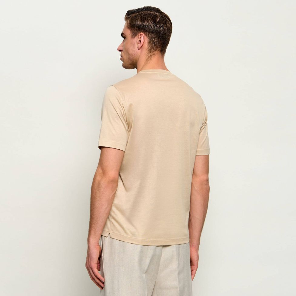 Gran Sasso Mercerized Cotton T-shirt Beige
