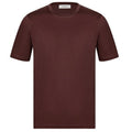 Gran Sasso Mercerized Cotton T-shirt Donker Bruin