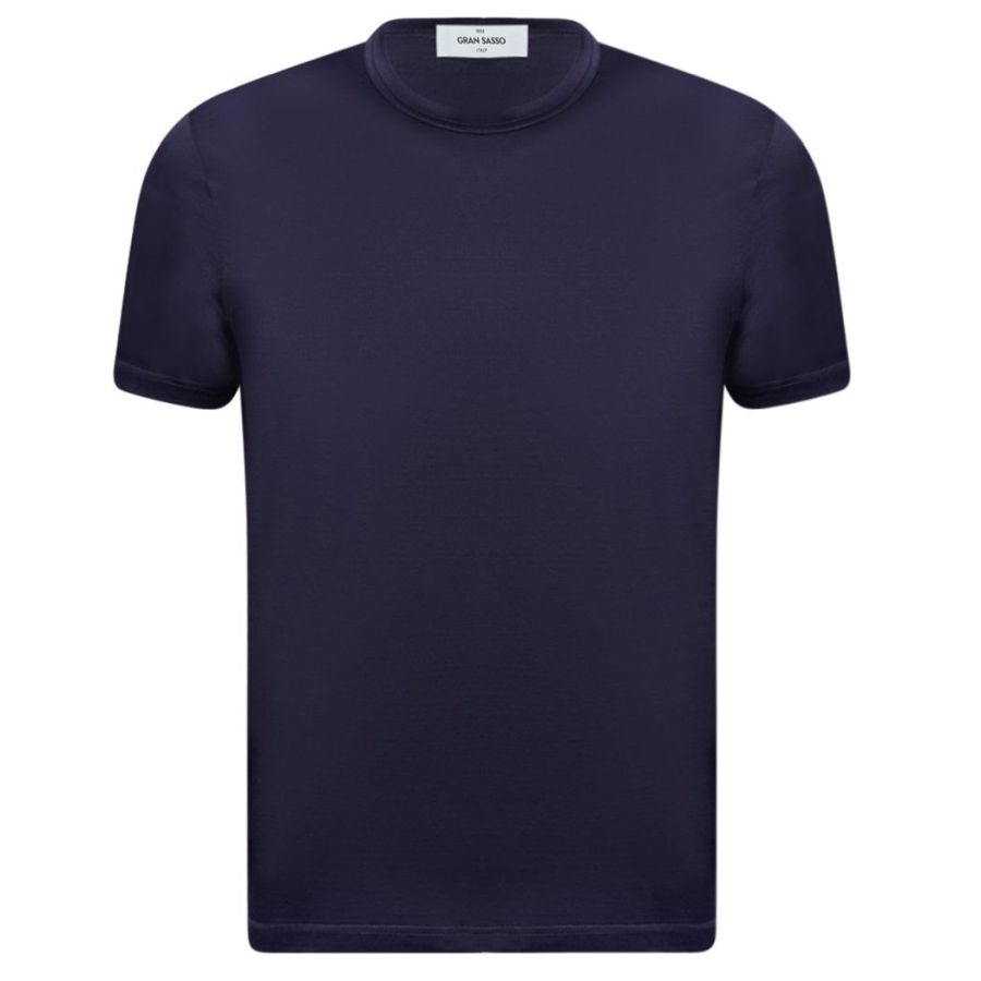 Gran Sasso Mercerized Cotton T-shirt Navy
