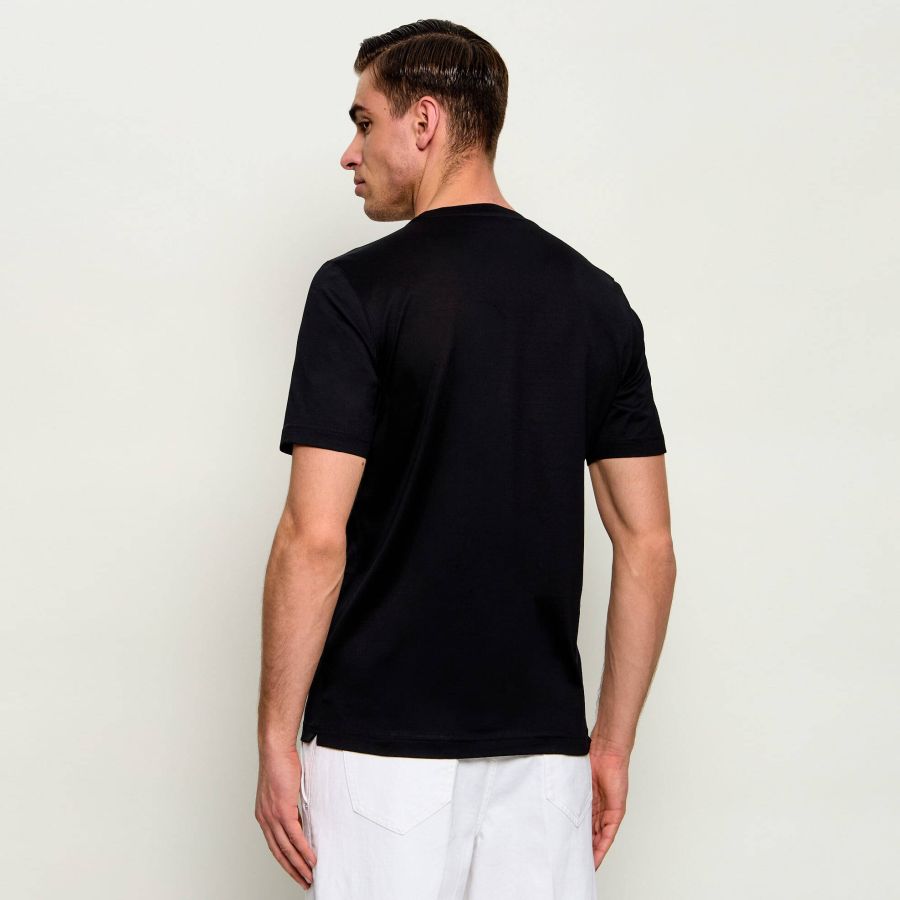 Gran Sasso Mercerized Cotton T-shirt Zwart