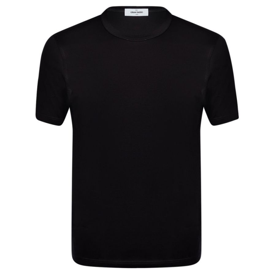 Gran Sasso Mercerized Cotton T-shirt Zwart