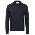 Gran Sasso Merino Longsleeve Polo Navy