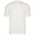Gran Sasso Ribbed Neck Knitted T-shirt Off White