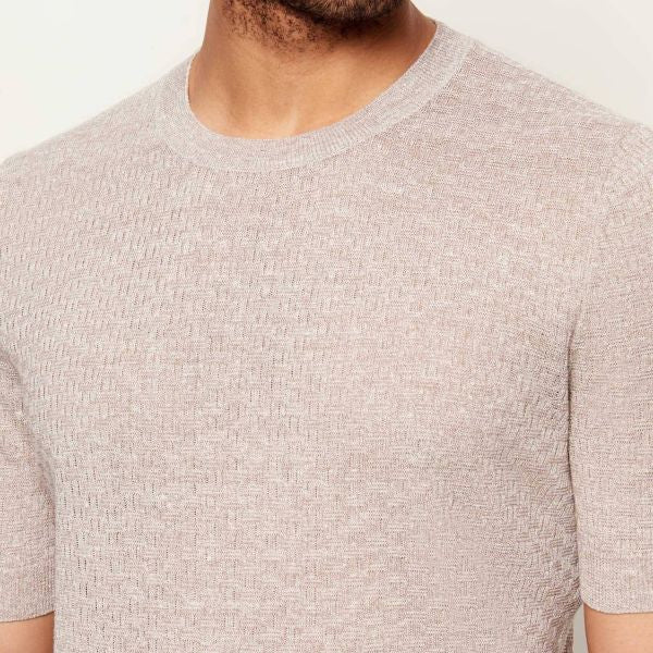 Gran Sasso Stitch Knitted T-shirt Beige