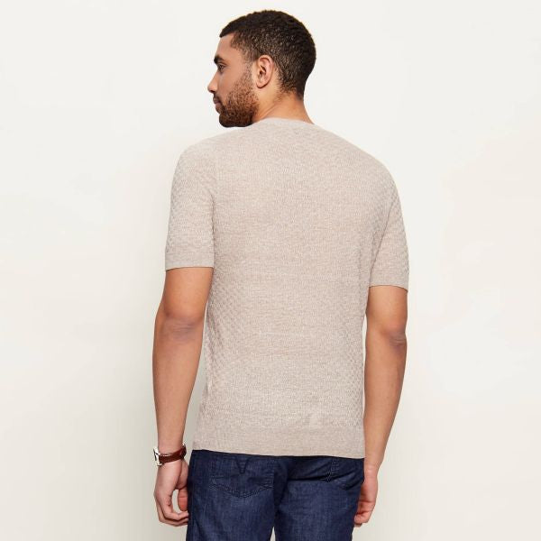 Gran Sasso Stitch Knitted T-shirt Beige