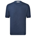 Gran Sasso Stitch Knitted T-shirt Navy