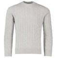 Gran Sasso Knit Cable Sweater Grijs