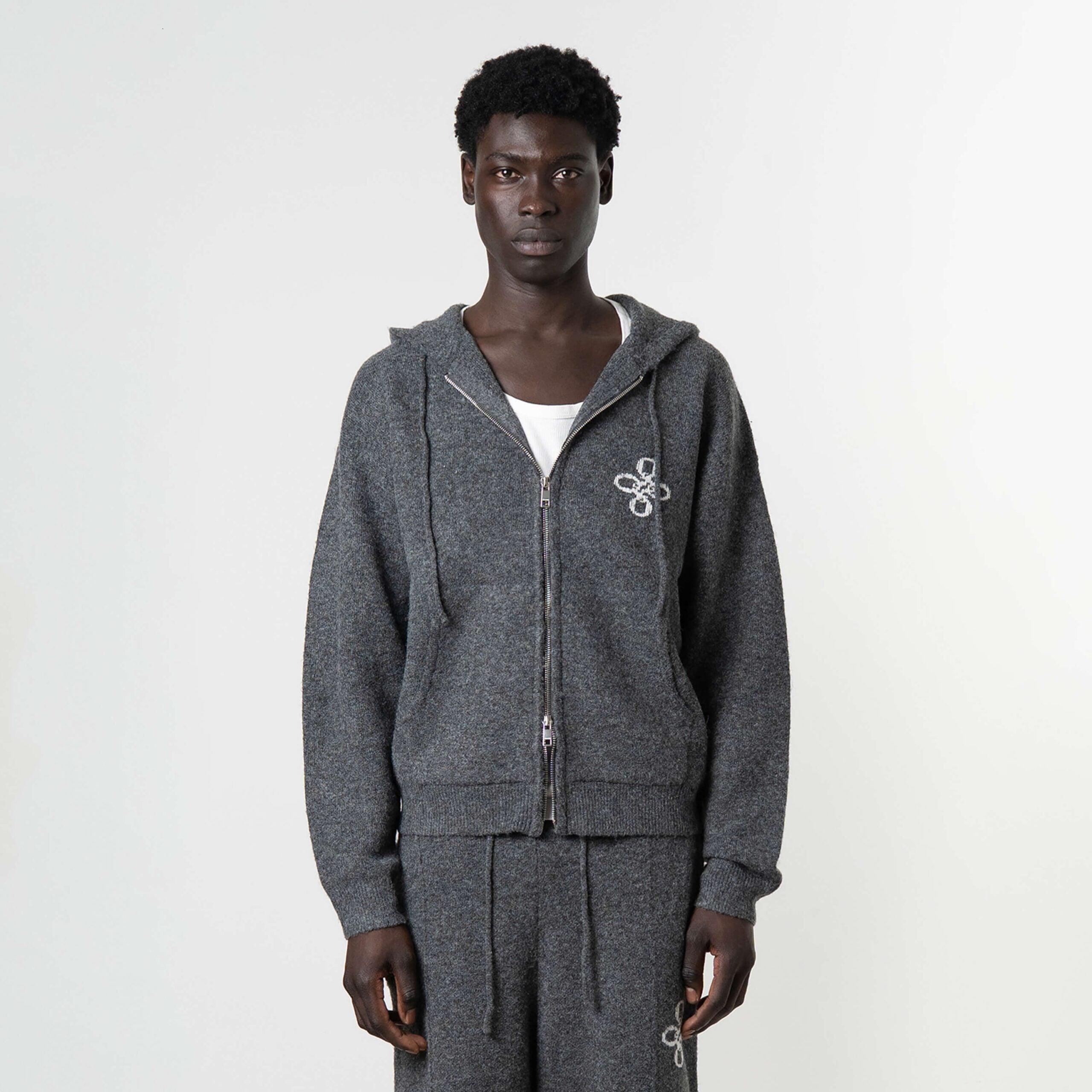 Quotrell Calvin Knitted Vest Grijs
