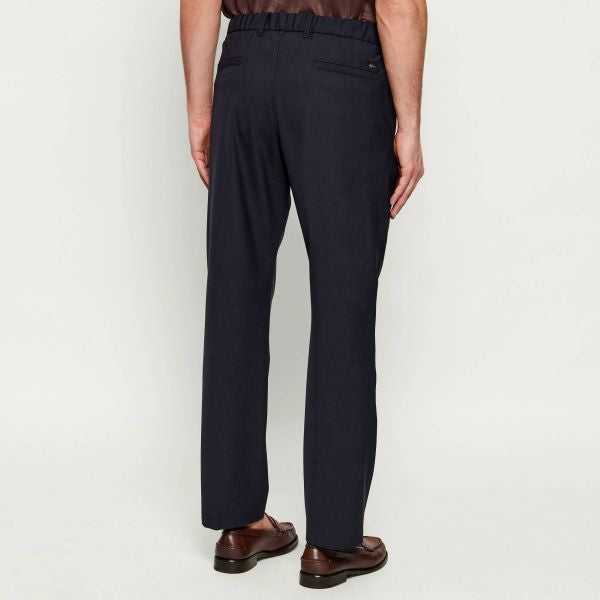 Herno Light Stretch Wool Pantalon Navy