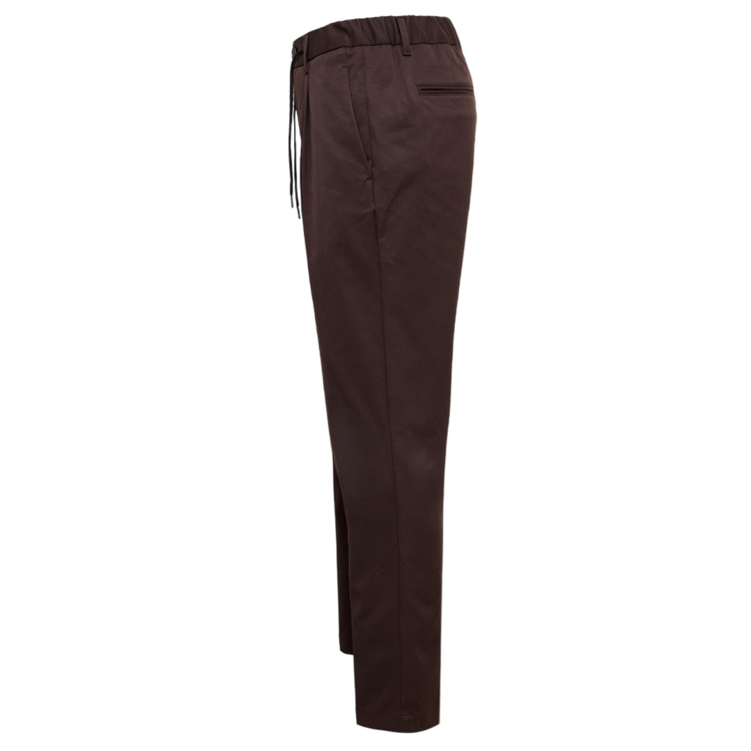 Herno Cotton-Effect Stretch Pantalon Bruin