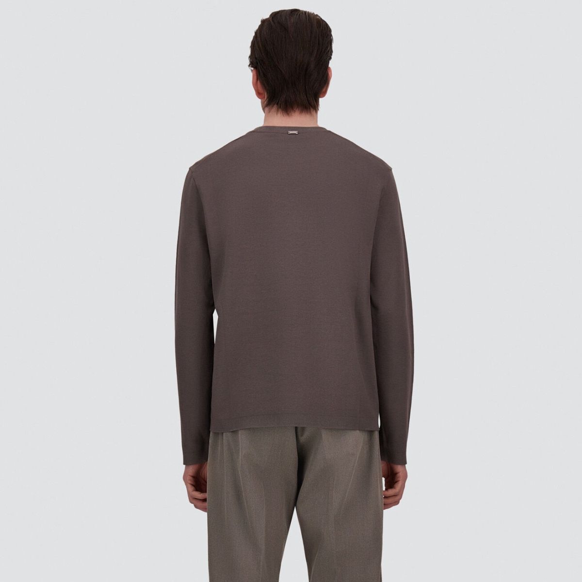 Herno Cotton & Cashmere Longsleeve T-shirt Bruin