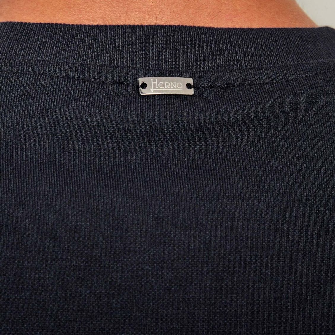 Herno Cotton & Cashmere Longsleeve T-shirt Navy