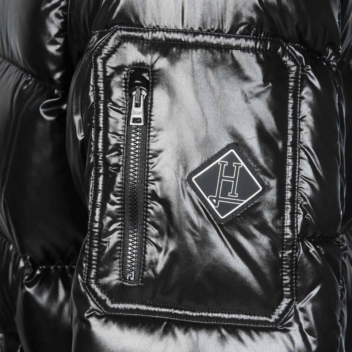 Herno Shiny Quilted Puffer Zwart