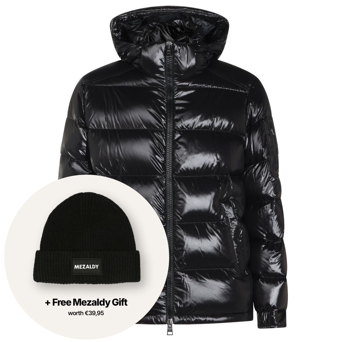 Herno Shiny Quilted Puffer Zwart