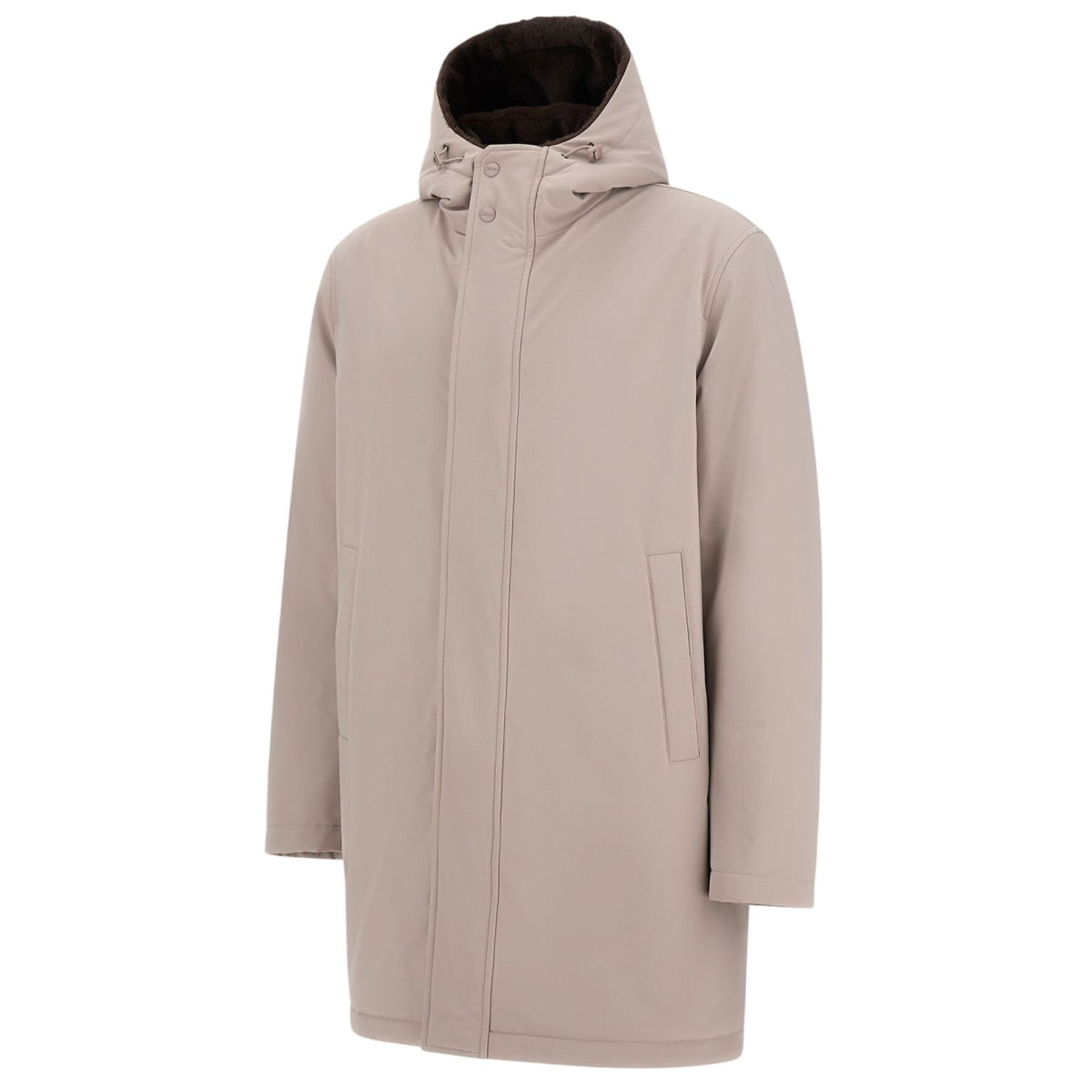 Herno Twill Fur Parka Grijs