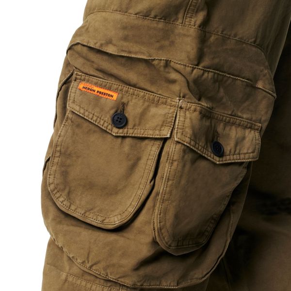 Heron Preston Canvas Cargo Broek Donker Groen