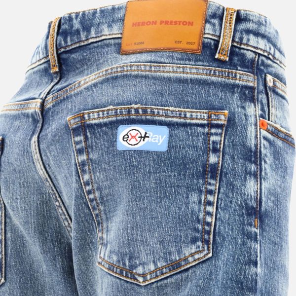 Heron Preston Ex-Ray Washed Hammer Jeans Blauw