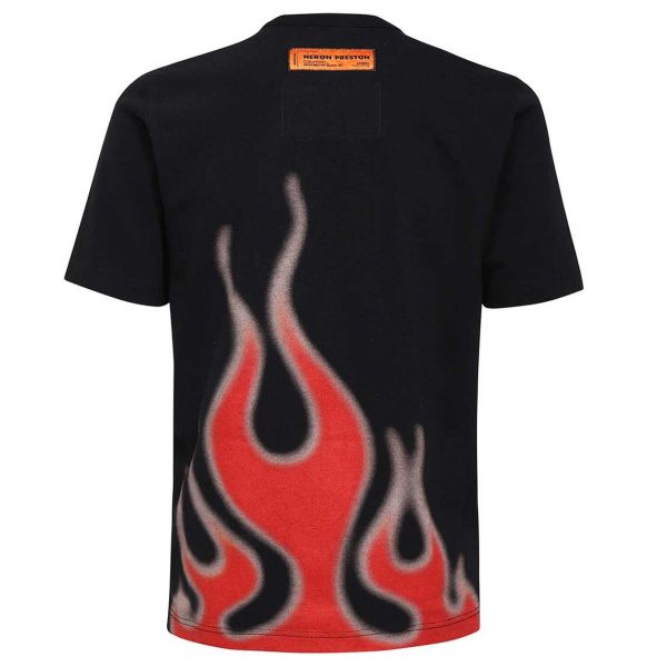 Heron Preston Heron Law Flames T-shirt Zwart